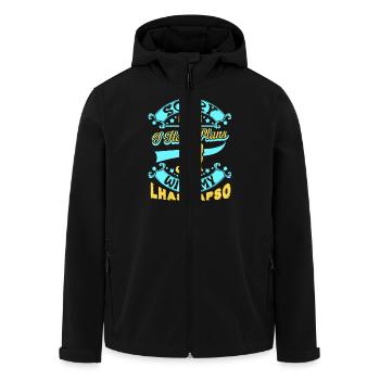 I Have Plans With My Lhasa Apso - Men’s Recycled Softshell Jacket by Stanley/Stella - black - Front - AI Model Male 185 light (185cm)
