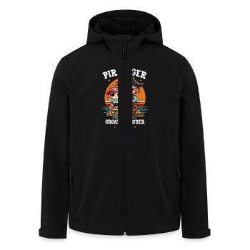Piratiger Großer Bruder 2025 Geschenk - Recycelte Männer Softshell-Jacke von Stanley/Stella - Schwarz - Vorne - AI Model Male 185 light (185cm)