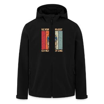 Bevor Du Fragst Ich Nehm Noch Eins Bier Faultier - Recycelte Männer Softshell-Jacke von Stanley/Stella - Schwarz - Vorne - AI Model Male 185 light (185cm)
