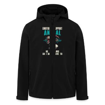 Soutien émotionnel Une chèvre animale crie pour moi - Veste softshell homme en polyester recyclé Stanley/Stella - noir - Devant - AI Model Male 185 light (185cm)