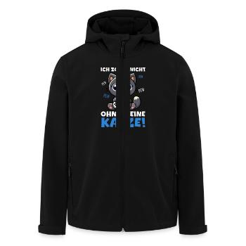Ich Zocke Nicht Ohne Meine Katze Gaming - Recycelte Männer Softshell-Jacke von Stanley/Stella - Schwarz - Vorne - AI Model Male 185 light (185cm)