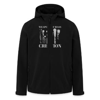 Weapons Of Mass Creation Artist Brush Art - Men’s Recycled Softshell Jacket by Stanley/Stella - black - Front - AI Model Male 185 light (185cm)