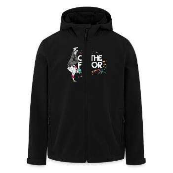 On The Floor – Cool Breakdance Design - Men’s Recycled Softshell Jacket by Stanley/Stella - black - Front - AI Model Male 185 light (185cm)