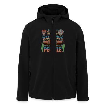 New Mexico Land of Hot Balloons - Recycelte Männer Softshell-Jacke von Stanley/Stella - Schwarz - Vorne - AI Model Male 185 light (185cm)