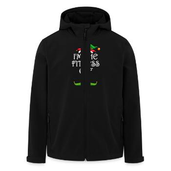 I'm The Fitness Elf Shirt Matching Family - Men’s Recycled Softshell Jacket by Stanley/Stella - black - Front - AI Model Male 185 light (185cm)