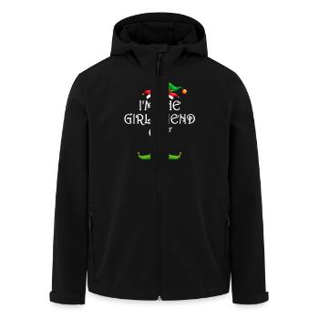 I'm The Girlfriend Elf Shirt Matching Family - Men’s Recycled Softshell Jacket by Stanley/Stella - black - Front - AI Model Male 185 light (185cm)