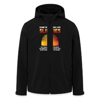 Einige Leute Sind Wie Slinkies - Lächeln Treppe - Recycelte Männer Softshell-Jacke von Stanley/Stella - Schwarz - Vorne - AI Model Male 185 light (185cm)