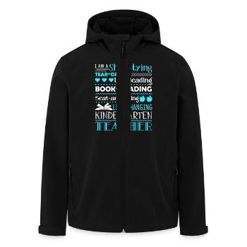 Kindergarten Teacher I am A Kindergarten Teacher - Men’s Recycled Softshell Jacket by Stanley/Stella - black - Front - AI Model Male 185 light (185cm)