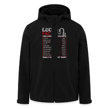 Leo Facts Shirts Funny Sign Of Zodiac - Men’s Recycled Softshell Jacket by Stanley/Stella - black - Front - AI Model Male 185 light (185cm)
