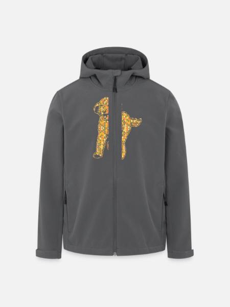 Labradoodle Geometric - Men’s Recycled Softshell Jacket by Stanley/Stella - black