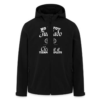Ich bin nicht im Ruhestand, ich bin Vollzeit-Radfahrer - Recycelte Männer Softshell-Jacke von Stanley/Stella - Schwarz - Vorne - AI Model Male 185 light (185cm)