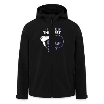 Coiffeur : je donne les meilleurs emplois de sèche-cheveux - Veste softshell homme en polyester recyclé Stanley/Stella - noir - Devant - AI Model Male 185 light (185cm)