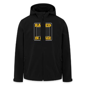 Raised In A Cage Baseball Training Passion - Men’s Recycled Softshell Jacket by Stanley/Stella - black - Front - AI Model Male 185 light (185cm)