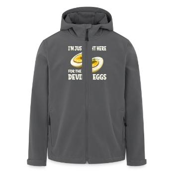 Je suis juste ici pour la déclaration sur les œufs du diable - Veste softshell homme en polyester recyclé Stanley/Stella - charbon - Devant - AI Model Male 185 light (185cm)