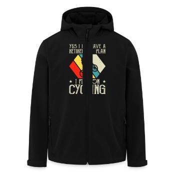 Je prévois de faire du vélo - Veste softshell homme en polyester recyclé Stanley/Stella - noir - Devant - AI Model Male 185 light (185cm)