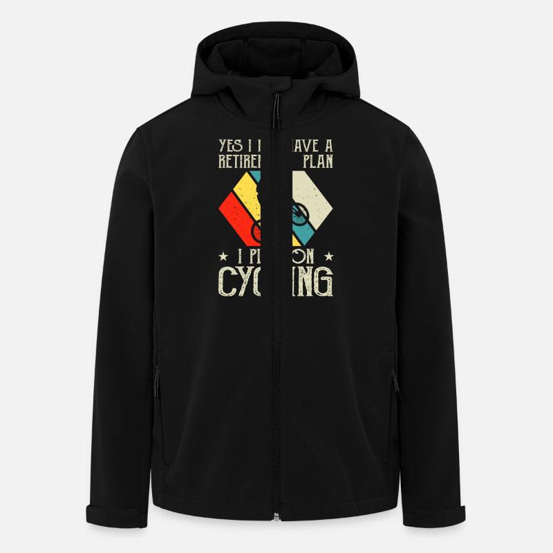 I Plan on cycling - Men’s Recycled Softshell Jacket by Stanley/Stella - black