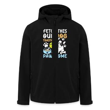 Allez chercher ceci Nos dresseurs de chiens sont à la recherche de quelques pattes - Veste softshell homme en polyester recyclé Stanley/Stella - noir - Devant - AI Model Male 185 light (185cm)