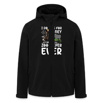 I Do This For Money Said No Zookeeper Ever - Recycelte Männer Softshell-Jacke von Stanley/Stella - Schwarz - Vorne - AI Model Male 185 light (185cm)