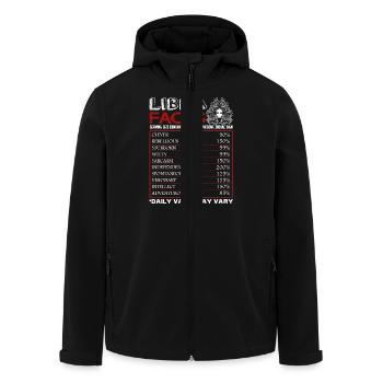 Libra Facts Shirts Sign Of Zodiac Horoscope - Men’s Recycled Softshell Jacket by Stanley/Stella - black - Front - AI Model Male 185 light (185cm)