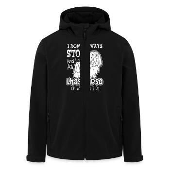 I Don't Always Stop And Look At Lhasa Apso - Men’s Recycled Softshell Jacket by Stanley/Stella - black - Front - AI Model Male 185 light (185cm)