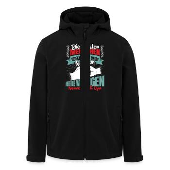 Opa DIE MEISTEN MENSCHEN RUFEN MICH BEIM NAMEN - Recycelte Männer Softshell-Jacke von Stanley/Stella - Schwarz - Vorne - AI Model Male 185 light (185cm)
