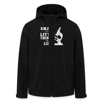 Profitez des petites choses de la vie Microscope - Veste softshell homme en polyester recyclé Stanley/Stella - noir - Devant - AI Model Male 185 light (185cm)