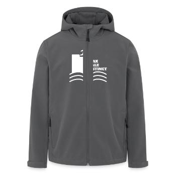 Apogée Mâle Instinct Hommes Aventureux - Veste softshell homme en polyester recyclé Stanley/Stella - charbon - Devant - AI Model Male 185 light (185cm)