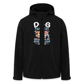 Dresseurs de chiens Libérer la joie, un rire à la fois - Veste softshell homme en polyester recyclé Stanley/Stella - noir - Devant - AI Model Male 185 light (185cm)