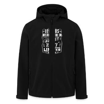 Geburtstag August 2017 Jahr Limited Edition Legend - Recycelte Männer Softshell-Jacke von Stanley/Stella - Schwarz - Vorne - AI Model Male 185 light (185cm)