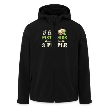 J’aime les pistaches et peut-être 3 personnes - Veste softshell homme en polyester recyclé Stanley/Stella - noir - Devant - AI Model Male 185 light (185cm)