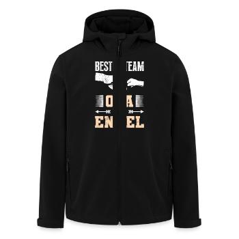 Großvater BESTES TEAM OPA UND ENKEL Geburtstag - Recycelte Männer Softshell-Jacke von Stanley/Stella - Schwarz - Vorne - AI Model Male 185 light (185cm)