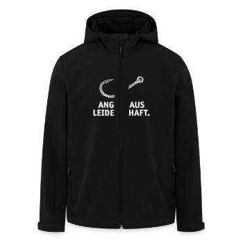 ANGLER AUS LEIDENSCHAFT Angeln Hobby Fischer - Recycelte Männer Softshell-Jacke von Stanley/Stella - Schwarz - Vorne - AI Model Male 185 light (185cm)