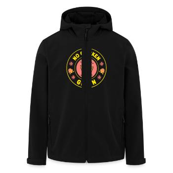 no chickens given funny animal - Men’s Recycled Softshell Jacket by Stanley/Stella - black - Front - AI Model Male 185 light (185cm)