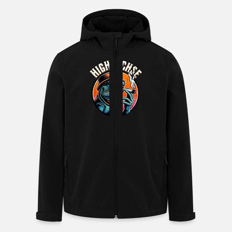 Herbe Kiffen Highdechse - Veste softshell homme en polyester recyclé Stanley/Stella - noir