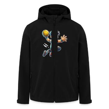 Handball Joueurs de handball - Veste softshell homme en polyester recyclé Stanley/Stella - noir - Devant - AI Model Male 185 light (185cm)