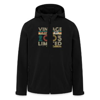 2005 Vintage Rétro Cadeau d’anniversaire - Veste softshell homme en polyester recyclé Stanley/Stella - noir - Devant - AI Model Male 185 light (185cm)