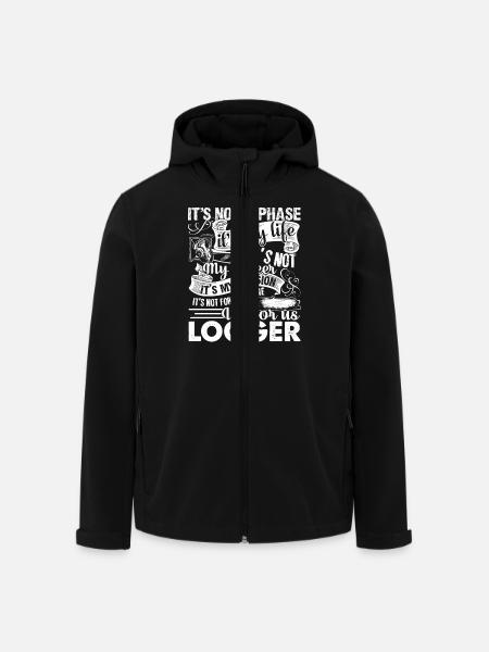 Logger Is My Passion - Men’s Recycled Softshell Jacket by Stanley/Stella - black