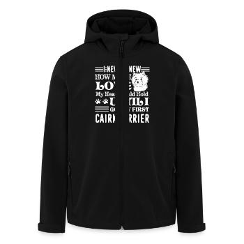 How Much I Love Cairn Terrier - Men’s Recycled Softshell Jacket by Stanley/Stella - black - Front - AI Model Male 185 light (185cm)