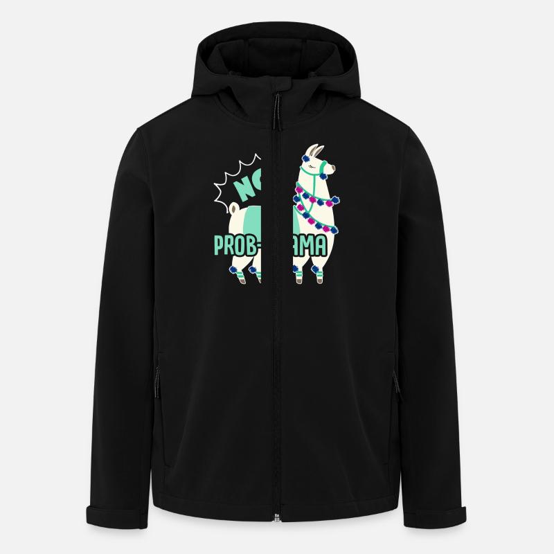 Llama No Prob Llama - Men’s Recycled Softshell Jacket by Stanley/Stella - black