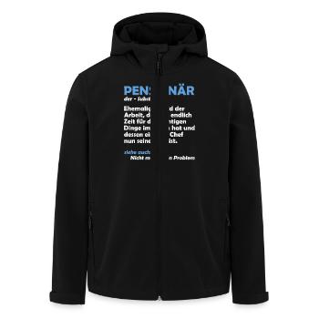 PENSIONÄR EHEMALIGER HELD DER ARBEIT Lustiges - Recycelte Männer Softshell-Jacke von Stanley/Stella - Schwarz - Vorne - AI Model Male 185 light (185cm)
