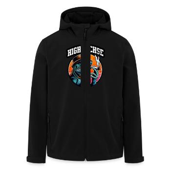 Highdechse Echsen Leguan Reptilien - Recycelte Männer Softshell-Jacke von Stanley/Stella - Schwarz - Vorne - AI Model Male 185 light (185cm)