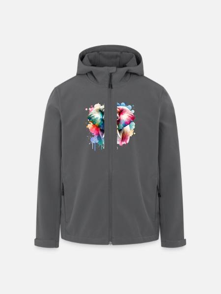 Éléphant - Veste softshell homme en polyester recyclé Stanley/Stella - noir