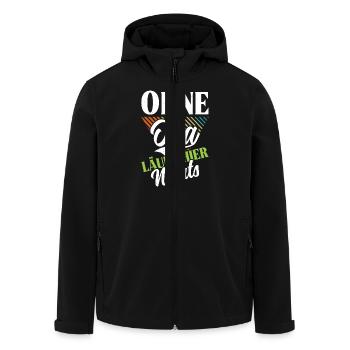 Großvater OHNE OPA LÄUFT HIER NICHTS Lustiges - Recycelte Männer Softshell-Jacke von Stanley/Stella - Schwarz - Vorne - AI Model Male 185 light (185cm)