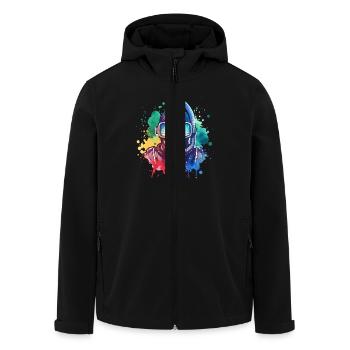 Tauchen Taucher - Recycelte Männer Softshell-Jacke von Stanley/Stella - Schwarz - Vorne - AI Model Male 185 light (185cm)