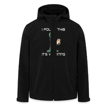 Ich Habe Das Gefunden Es Vibriert Lustiger Alien - Recycelte Männer Softshell-Jacke von Stanley/Stella - Schwarz - Vorne - AI Model Male 185 light (185cm)
