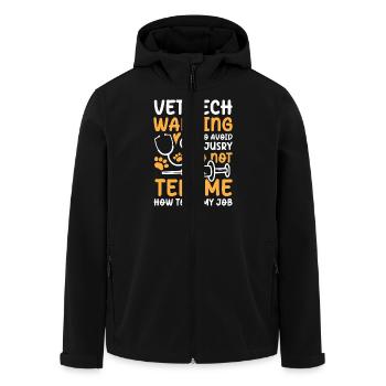 Vet Tech Tell Me How To Do My Job - Recycelte Männer Softshell-Jacke von Stanley/Stella - Schwarz - Vorne - AI Model Male 185 light (185cm)