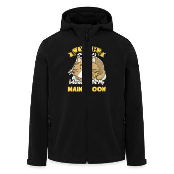 I Wish You Were As Interesting As My Maine Coon - Men’s Recycled Softshell Jacket by Stanley/Stella - black - Front - AI Model Male 185 light (185cm)