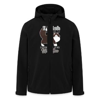 I Wish You Were Maine Coon Cat - Men’s Recycled Softshell Jacket by Stanley/Stella - black - Front - AI Model Male 185 light (185cm)