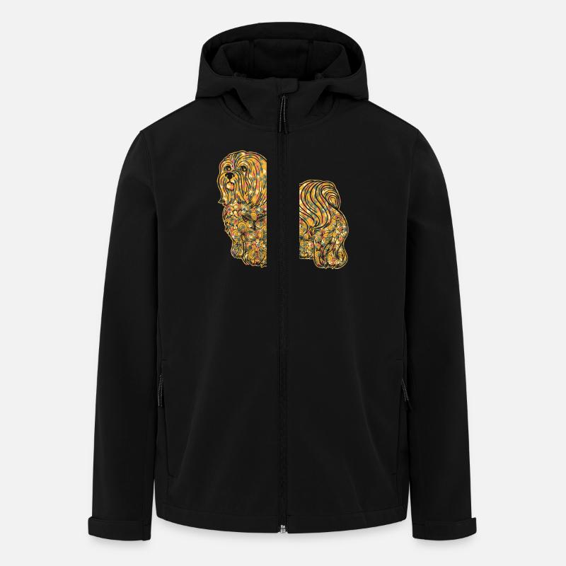 Maltese Geometric - Men’s Recycled Softshell Jacket by Stanley/Stella - black