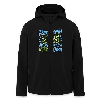 RENTNERIN 2025 VOLLZEIT OMA Lustiges Großmutter - Recycelte Männer Softshell-Jacke von Stanley/Stella - Schwarz - Vorne - AI Model Male 185 light (185cm)